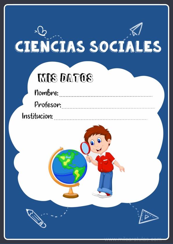 caratulas para cuadernos de ciencias sociales