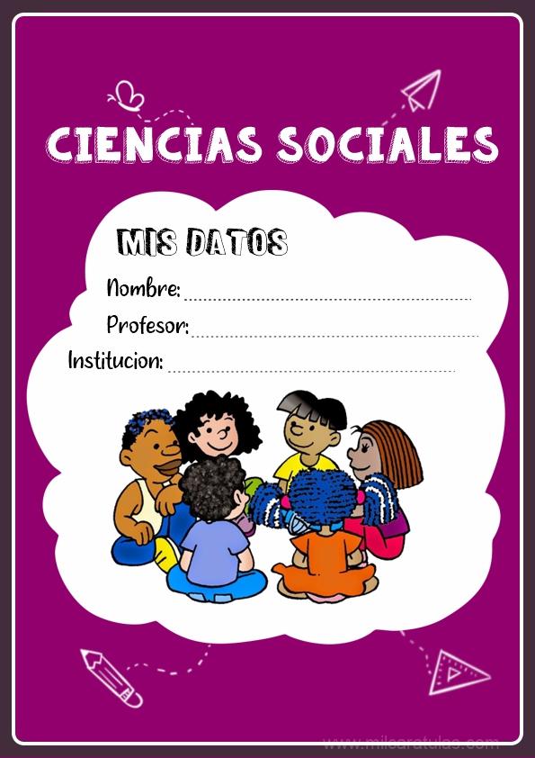 caratulas para cuadernos de ciencias sociales