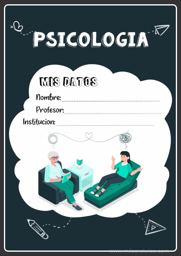 caratulas para cuadernos de psicología