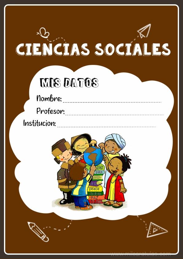 caratula para cuadernos de ciencias sociales