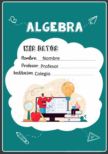 ▷ Las Mejores Caratulas de Algebra 【2023 】