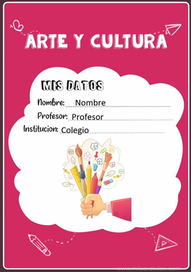 Caratula y Portada de Arte y Cultura en Word 11