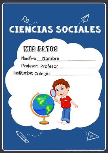 Caratula y Portada de Ciencias Sociales en Word 16 - Caratulas para  Cuadernos