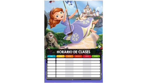 Horarios de Princesita Sofía