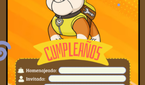 Tarjeta de cumpleaños de Rubble