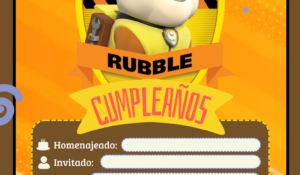 Tarjeta de cumpleaños de Rubble