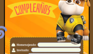 Tarjeta de cumpleaños de Rubble