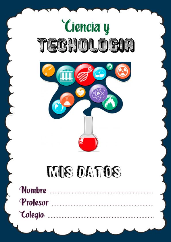 Portadas De Ciencia Y Tecnologia Caratulas Para Cuadernos