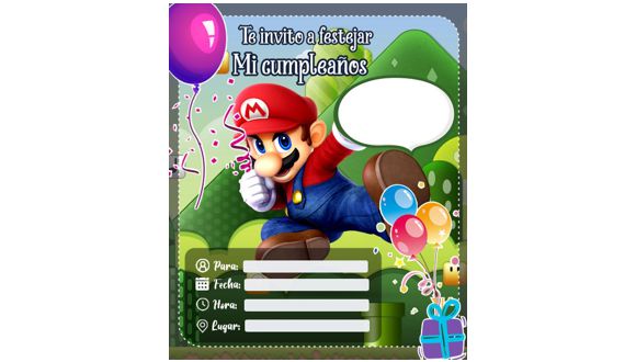Tarjetas de Cumpleaños con Mario Bros