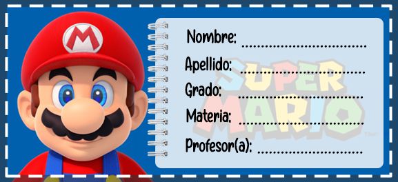 Etiquetas de Mario Bros