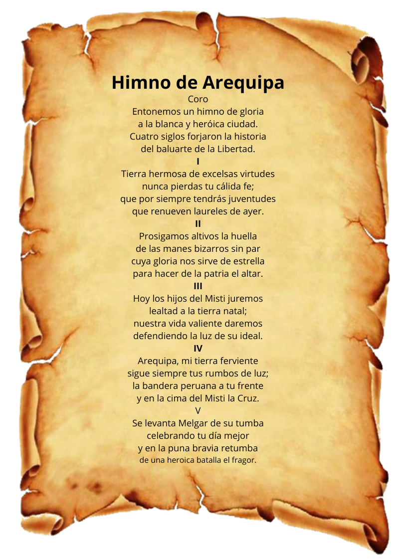 Himno de Arequipa para Imprimir