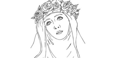 Santa Rosa de Lima para Colorear