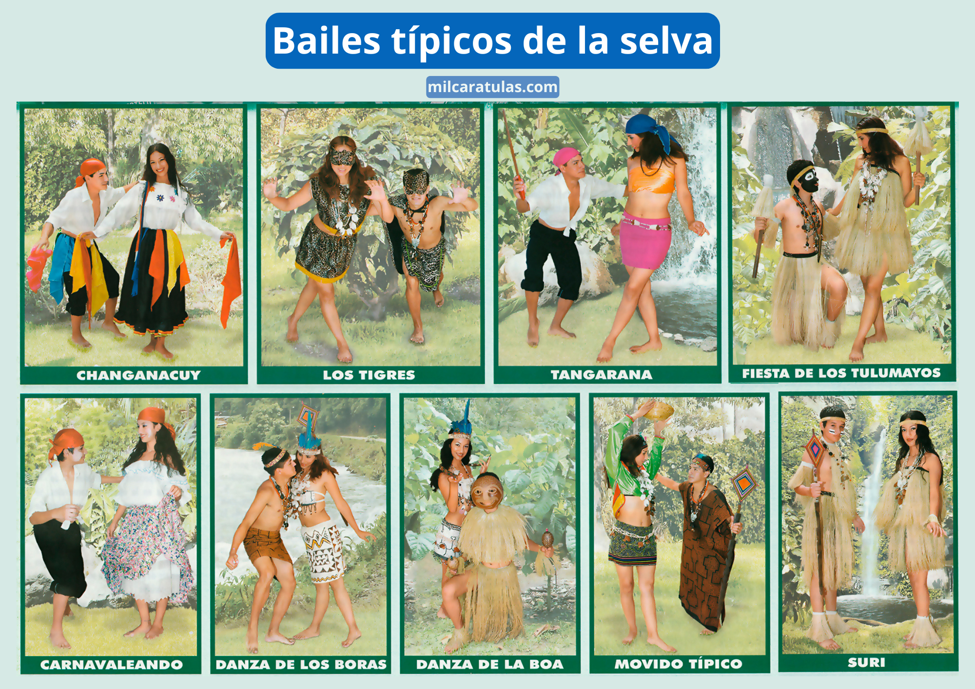 Lámina de Bailes Típicos de la Selva Frontal