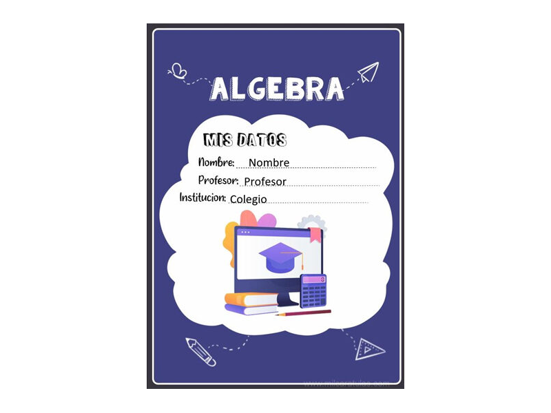 Caratula y Portada de Algebra en Word 8