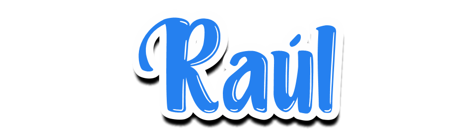 Letrero Raul Títulos con nombre de Raúl - Caratulas para Cuadernos